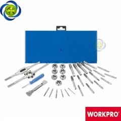 Bộ taro 32 chi tiết Workpro WP309008 (taro ren trong và ngoài M3-M12)