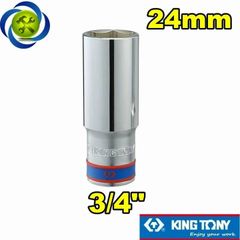 Tuýp 3/4 dài màu trắng 6 cạnh Kingtony 6235xx (size lẻ 17- 46mm) thép CR-V