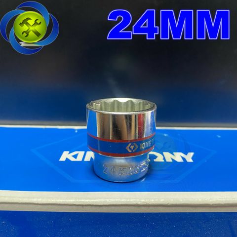 Tuýp trắng ngắn 12 cạnh Kingtony 3330xx chuôi 3/8 (size lẻ từ 6-24mm)