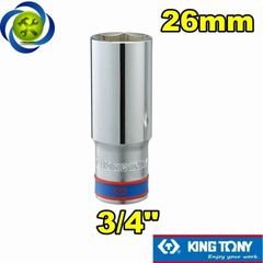 Tuýp 3/4 dài màu trắng 6 cạnh Kingtony 6235xx (size lẻ 17- 46mm) thép CR-V