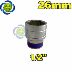 (ĐỦ SIZE) Tuýp 1/2 trắng ngắn Kingtony 4335M 6 cạnh 8-36mm