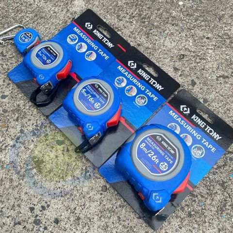 Thước cuộn Kingtony 79094 có các chiều dài từ 1 - 3 - 5- 8 Mét