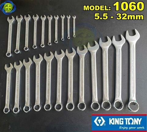 (ĐỦ SIZE) Cờ lê vòng miệng Kingtony 1060 có size từ 6 - 32mm