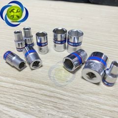 (ĐỦ SIZE) Tuýp 1/4 KINGTONY 2335 loại ngắn 6 cạnh màu trắng