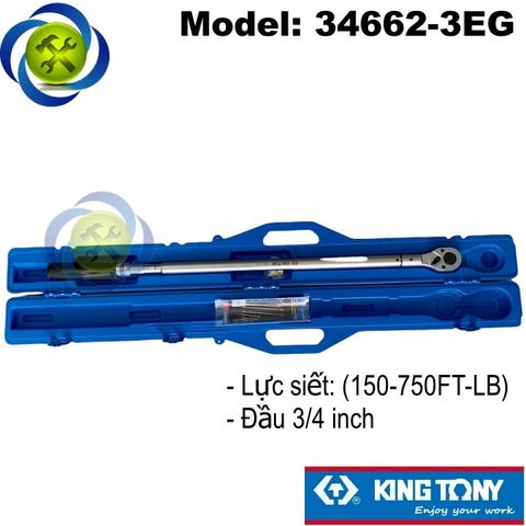 Cần siết lực 3/4 Kingtony 34662-2EG (100-600FT-LB) dài 1234mm