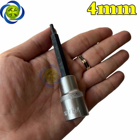 Đầu tuýp 1/2 ra đầu lục giác dài 100mm WADFOW WSC52XX các size (4-17mm)