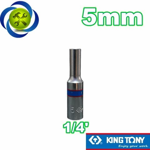 (ĐỦ SIZE) Tuýp trắng 6 cạnh Kingtony 2235 chuôi 1/4 dài 50mm (size lẻ từ 4-14mm)