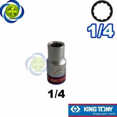 (ĐỦ SIZE) Tuýp 1/4 KINGTONY 2335 loại ngắn 6 cạnh màu trắng