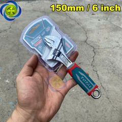 Mỏ lết TOTAL tay cầm bọc nhựa đầy đủ kích thước (6-8-10-12 inch)