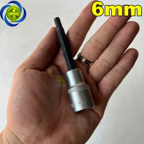 Đầu tuýp 1/2 ra đầu lục giác dài 100mm WADFOW WSC52XX các size (4-17mm)