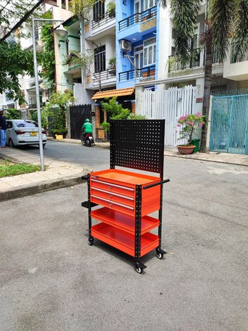 Xe đẩy dụng cụ 3 khay + 3 ngăn kéo có tấm treo STRONGER TOOL