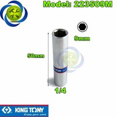 (ĐỦ SIZE) Tuýp trắng 6 cạnh Kingtony 2235 chuôi 1/4 dài 50mm (size lẻ từ 4-14mm)