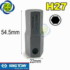 Mũi lục giác 27mm Kingtony 195427H loại gắn tuýp 3/4 609622M