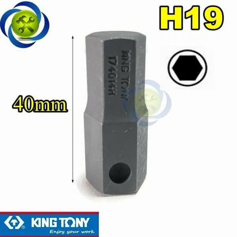 Mũi lục giác 19mm Kingtony 174019H loại gắn tuýp 3/4 609616M
