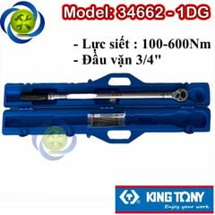 Cần siết lực 100-600Nm loại 3/4 Kingtony 34662-1DG dài 1048mm