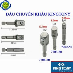 Đầu chuyển Kingtony 7702-50 Lục giác sang 1/4 (6.35mm - 6.35mm)