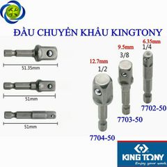 Đầu chuyển Kingtony 7703-50 Lục giác sang 3/8 (6.35mm - 9.5mm)