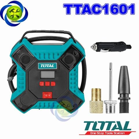 Máy bơm lốp Total TTAC1601 và kiểm tra áp suất lốp sử dụng nguồn điện xe ôtô