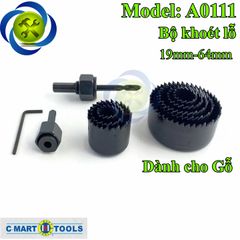 Bộ khoét lỗ 11 chi tiết C-MART A0111 19mm-64mm