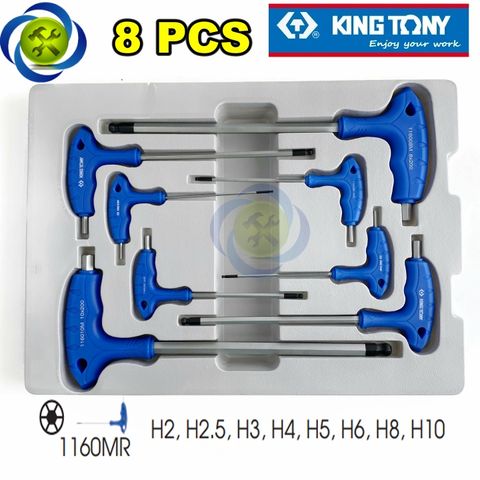Bộ lúc giác chữ T đầu bi Kingtony 22108MR 8 cây 2-10mm