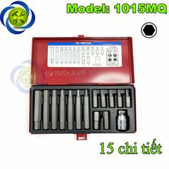 Bộ mũi vít đóng lục giác Kingtony 1015MQ 15 chi tiết H4-H12