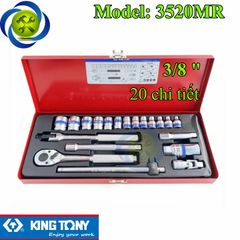 Bộ tuýp 3/8 Kingtony 3520MR 20 chi tiết