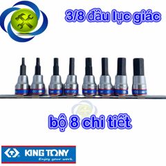 Bộ tuýp đầu lục giác 3/8 inch Kingtony 3108PR8 8 chi tiết