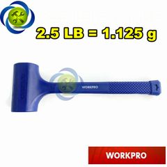 Búa cao su giảm chấn Workpro W041051 1.125g 2.5LB màu xanh