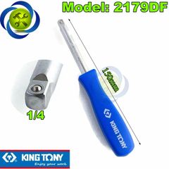 Cán vặn đầu tuýp 1/4 Kingtony 2179DF tổng chiều dài 150mm cán nhựa xanh