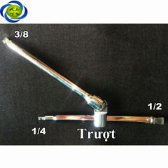 Chữ T đầu gắn tuýp trượt lắc léo 1/4 x 3/8 x 1/2 TT143812