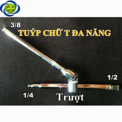 Chữ T đầu gắn tuýp trượt lắc léo 1/4 x 3/8 x 1/2 TT143812