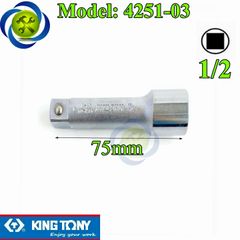 Đầu nối dài 1/2 Kingtony 4251-03 dài 75mm đầu vuông 12.7mm