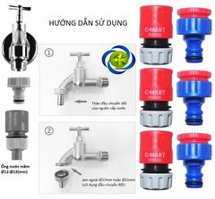 Đầu nối ống nước nhanh C-Mart M0007 sử dụng ống mềm 19mm