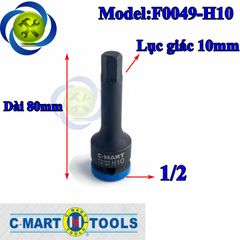 Đầu tuýp đen lục giác 10mm C-Mart F0049-H10 loại 1/2 inch