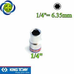 (ĐỦ SIZE) Tuýp 1/4 KINGTONY 2335 loại ngắn 6 cạnh màu trắng