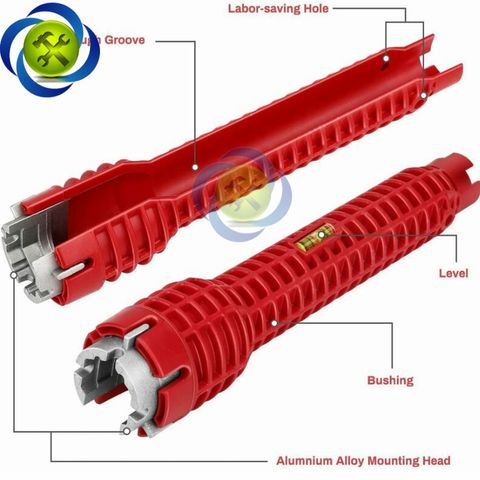Dụng cụ tháo lắp vòi nước L+R+T 8 in 1 màu đỏ