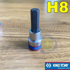(ĐỦ SIZE) Tuýp lục giác Kingtony 3025 loại 3/8 trắng-đen