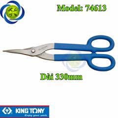 Kéo cắt tôn thẳng Kingtony 74613 cán xanh dài 330mm (tay quai)