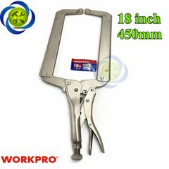 Kìm bấm hàn chữ C có đế WORKPRO W031079 loại 18 inch dài 450mm