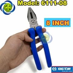 Kìm điện Kingtony 6111-08 8inch 213mm cán xanh