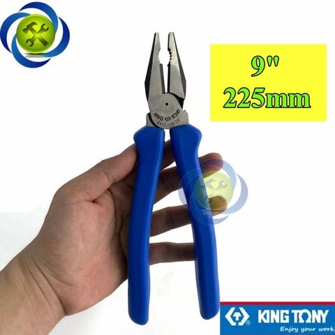 Kìm điện Kingtony 6112-09 9inch 225mm cán xanh