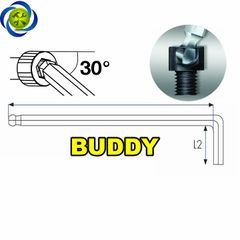 Lục giác đầu bi 1.5mm kiểu chữ L Buddy A0025 dài 90mm