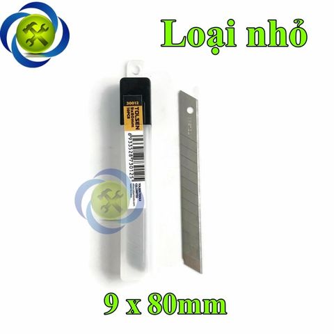 Lưỡi dao rọc giấy Tolsen 30012 9x80mm (10 lưỡi/hộp)