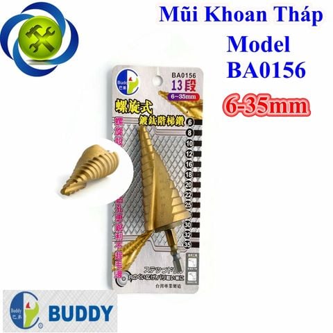 Mũi khoan tháp xoắn đuôi lục giác Đài Loan Buddy BA0156 6-35mm