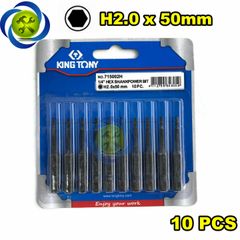 Mũi lục giác 2mm Kingtony 715002H kích thước 2mm X 50mm (10 cây)