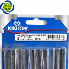 Mũi lục giác 5mm dài 110mm Kingtony 711105H (10 cây/vỉ)