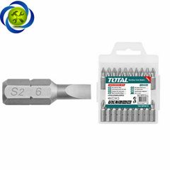 Mũi vít dẹp 20 chi tiết TOTAL TAC16SL413 (20 cây/ vỉ)