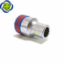 Tuýp 3/8 hệ icnh 1/2 Kingtony 433012S loại ngắn 12 cạnh màu trắng 9.5mm