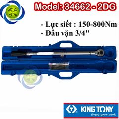 Cần siết lực 150-800Nm loại 3/4 Kingtony 34662-2DG dài 1234mm