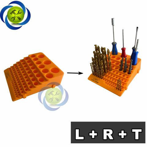 Khay nhựa cắm mũi khoan L+R+T LRT-84L kích thước 215mm x 192mm có 84 lỗ